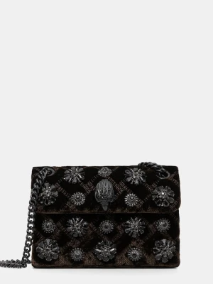 Kurt Geiger London torebka VELVET MINI KENSINGTON kolor brązowy 5018331789