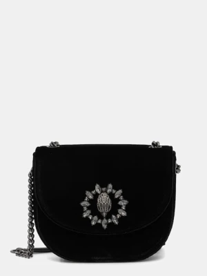 Kurt Geiger London torebka welurowa Chelsea kolor czarny 5365200789