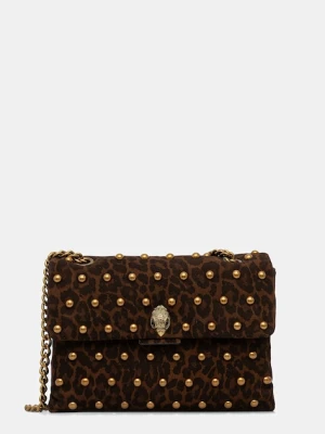 Kurt Geiger London torebka zamszowa KENSINGTON kolor brązowy 5023035289