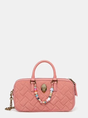 Kurt Geiger London torebka zamszowa KENSINGTON kolor różowy 3580957219