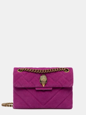 Kurt Geiger London torebka zamszowa KENSINGTON kolor różowy 4372852219