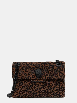 Kurt Geiger London torebka zamszowa MINI KENSINGTON kolor brązowy 5017339289