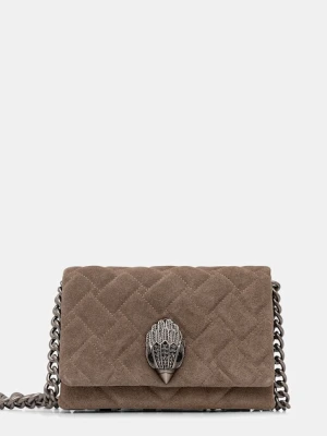Kurt Geiger London torebka zamszowa MINI KENSINGTON kolor brązowy 9594547209