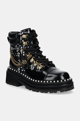 Kurt Geiger London workery skórzane Chelsea Combat Boot damskie kolor czarny na platformie 3423801619