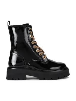 Kurt Geiger London workery skórzane Matilda Charm damskie kolor czarny na platformie 4993600109