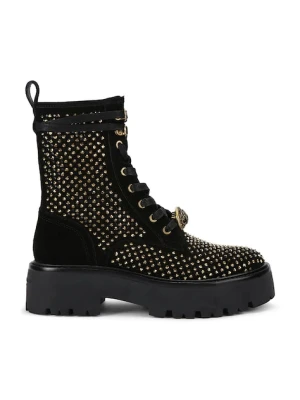 Kurt Geiger London workery zamszowe Chelsea Perf Boot damskie kolor czarny na płaskim obcasie 4731409209