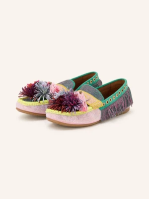 Kurt Geiger Mokasyny Z Kamieniami Ozdobnymi gelb