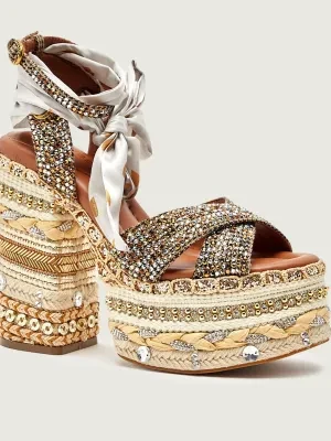 Kurt Geiger Sandały na słupku CHELSEA SCARF