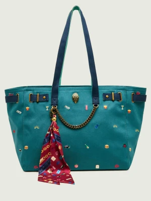 Kurt Geiger Shopperka + apaszka The Sloane morski