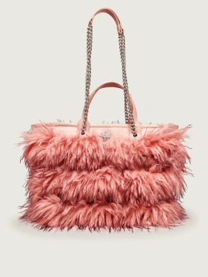 Kurt Geiger Shopperka Hoxton | shearling różowy