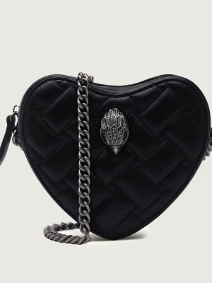 Kurt Geiger Skórzana listonoszka 690-KENSINGTON HEART czarny