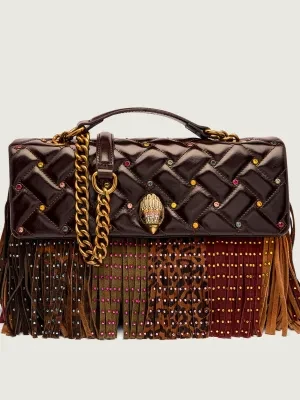 Kurt Geiger Skórzana torebka na ramię KENSINGTON FRINGE