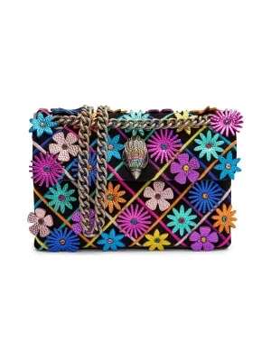 Kurt Geiger Skórzana torebka na ramię MINI KENSINGTON FLOWERS