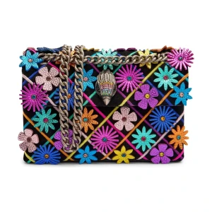 Kurt Geiger Skórzana torebka na ramię MINI KENSINGTON FLOWERS