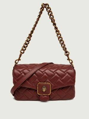 Kurt Geiger Skórzana torebka na ramię Pimlico bordowy