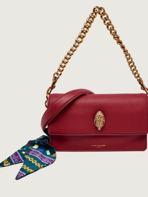 Kurt Geiger Skórzana torebka na ramię Sloane czerwony