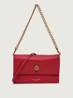 Kurt Geiger Skórzana torebka na ramię Sloane Soft czerwony