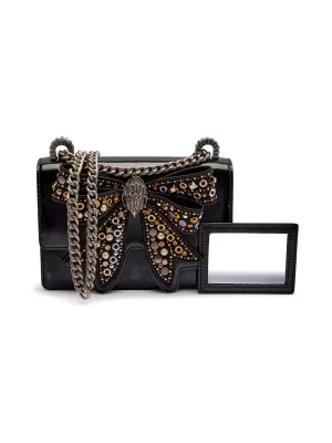 Kurt Geiger Skórzana torebka wieczorowa 690-BOW SMALL SHOREDITCH