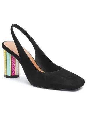 Kurt Geiger Skórzane czółenka na słupku 225-PERSPEX