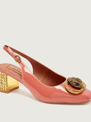 Kurt Geiger Skórzane czółenka na słupku CHELSEA