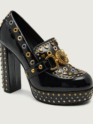 Kurt Geiger Skórzane czółenka na słupku MANSION