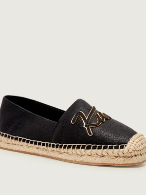 Kurt Geiger Skórzane espadryle KURT czarny