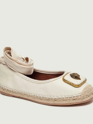 Kurt Geiger Skórzane espadryle PIMLICO beżowy