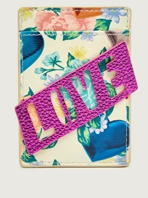 Kurt Geiger Skórzane etui na karty 690- KENSINGTON LOVE-BONE