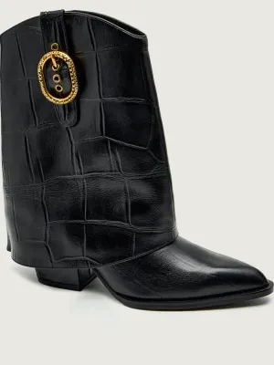 Kurt Geiger Skórzane kowbojki 225-FOLD OVER