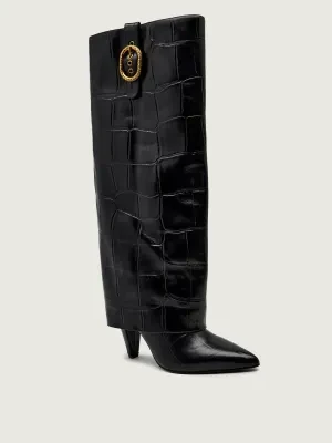 Kurt Geiger Skórzane kowbojki 225-FOLD OVER