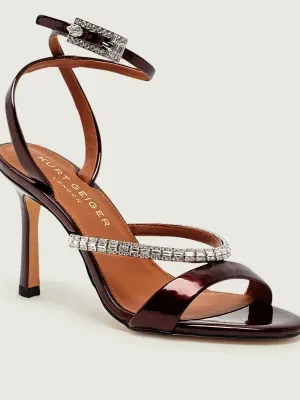 Kurt Geiger Skórzane sandały na szpilce CRYSTAL