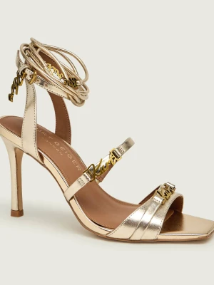 Kurt Geiger Skórzane sandały na szpilce KURT