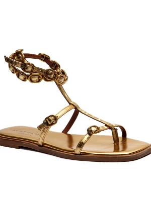 Kurt Geiger Skórzane sandały REGENT FLAT GLADIATOR