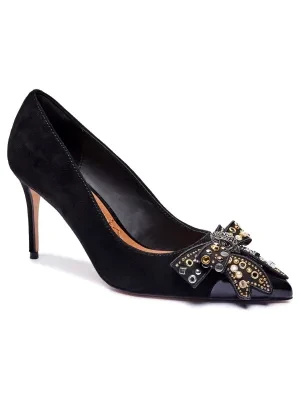 Kurt Geiger Skórzane szpilki 225-BELGRAVIA STUD BOW