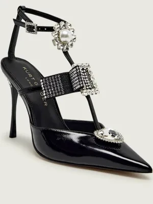 Kurt Geiger Skórzane szpilki BOW POINT