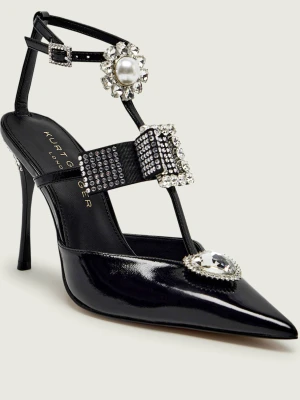 Kurt Geiger Skórzane szpilki BOW POINT