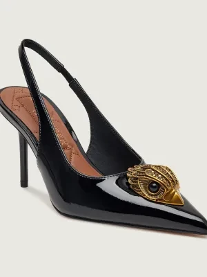 Kurt Geiger Skórzane szpilki LARGE EAGLE SLING