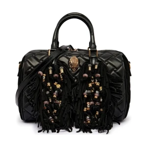 Kurt Geiger Skórzany kuferek KENSINGTON BOSTON FRINGE