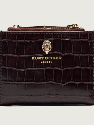 Kurt Geiger Skórzany portfel Mini Purse Shoreditch brązowy