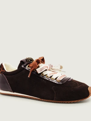 Kurt Geiger Sneakersy Islington | zamsz brązowy