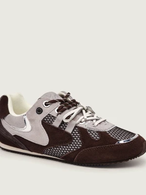 Kurt Geiger Sneakersy K Slim Runner | zamsz brązowy