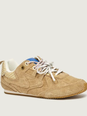 Kurt Geiger Sneakersy Slim Runner | zamsz beżowy