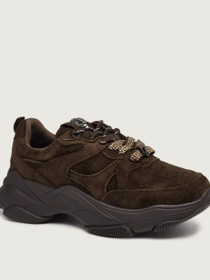 Kurt Geiger Sneakersy Starlight | zamsz brązowy
