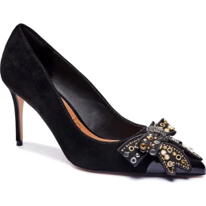 Kurt Geiger Szpilki 225-BELGRAVIA STUD BOW | zamsz