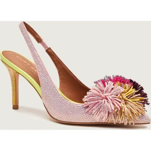 Kurt Geiger Szpilki POM POM SLING | zamsz