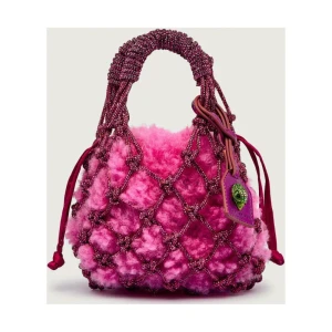 Kurt Geiger Torebka na ramię 2w1 MACRAME CRYSTAL | shearling