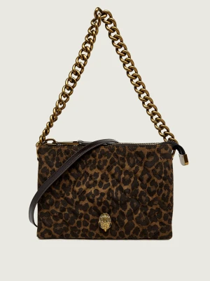 Kurt Geiger Torebka na ramię Kensington 3 Pouch | zamsz | z dodatkiem skóry brązowy