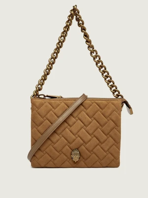 Kurt Geiger Torebka na ramię Kensington Puff | zamsz | z dodatkiem skóry camel