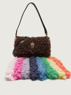 Kurt Geiger Torebka na ramię Kensington | shearling brązowy