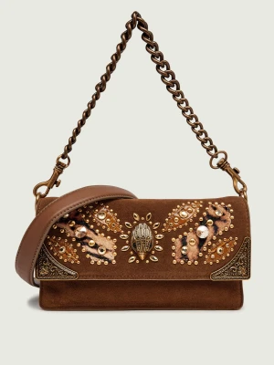 Kurt Geiger Torebka na ramię Sloane Soft | zamsz brązowy